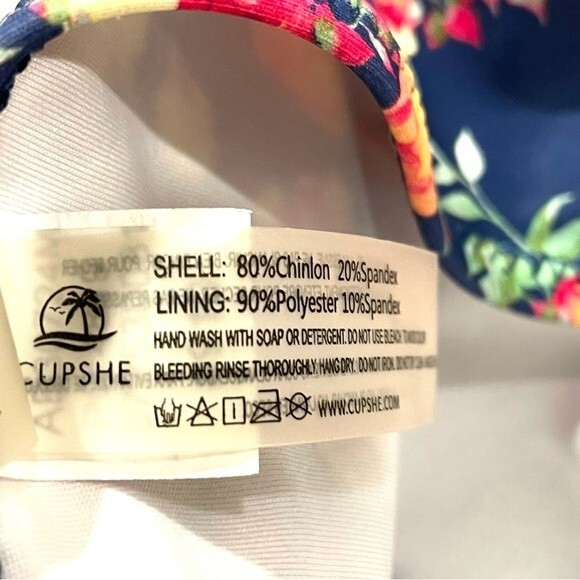 Cupshe Caramel Buttons High Waist Floral Bikini Bottoms - Picture 7 of 10